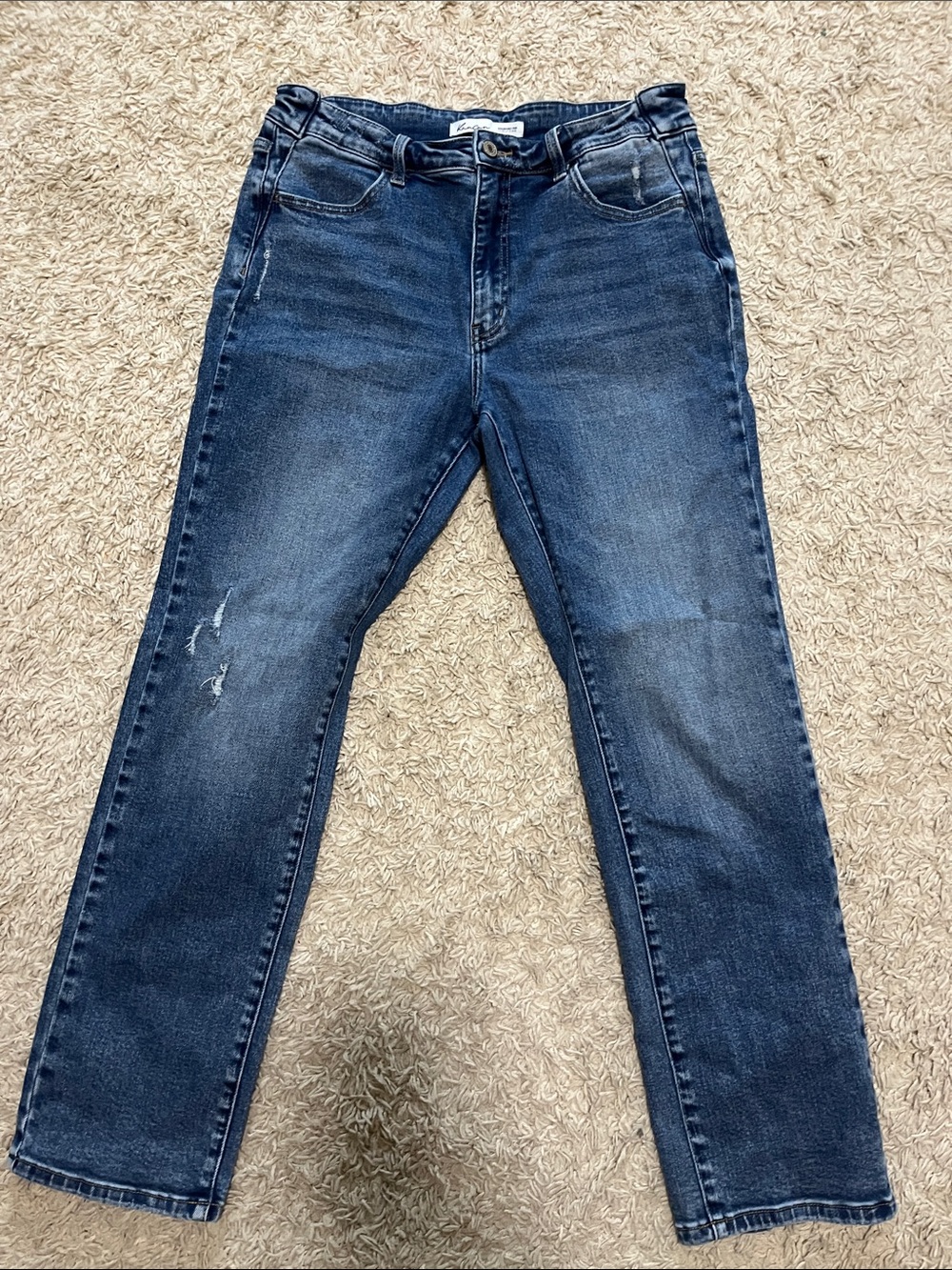 KanCan Dark Indigo Jeans with Gold Stitching